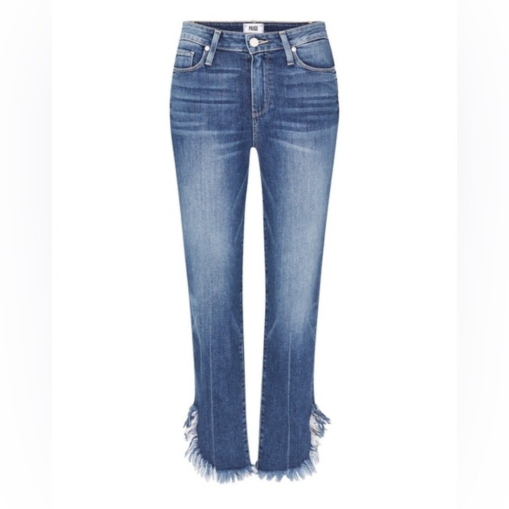 Paige Sz 24 Hoxton Straight Ankle 27” Designer Premium Denim Blue Jean EUC